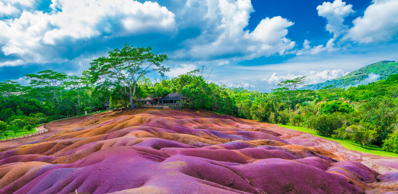 Seven Coloured Earth on Chamarel, Mauritius island, Africa